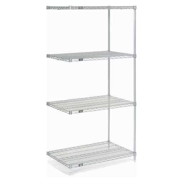 Wire Shelving Add-On, Poly-Z-Brite, 24W X 18D X 74H, Nexel, Mfr#: A18247Z